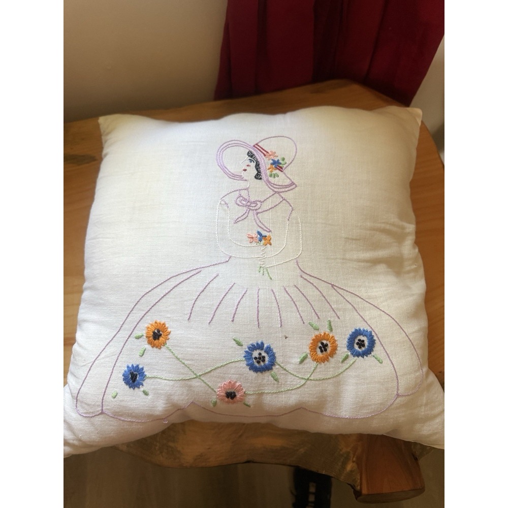Vintage Needlepoint Pillow